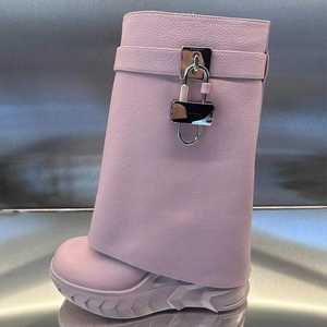 Productos Populares 2026: Botas de Tacón de Cuña con Cierre de Seguridad para Mujer - Product Image 3