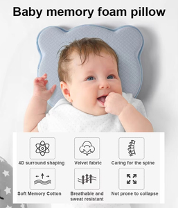 Almohada Transpirable para Bebés de 0 a 1 Año, Almohada de Algodón con Memoria Anti-Pliegues para Recién Nacidos, Agradable al Tacto - Product Image 2