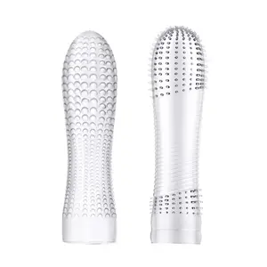 Reusable Penis Sleeve Enlargement Delay Long Time Lasting Longer Sex Crystal Enlargement High quality thin condoms