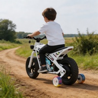 Moto électrique pour enfants 24V 180W, moto tout-terrain électrique de haute qualité pour enfants avec roues d'apprentissage, frein de sécurité, moto de cross électrique