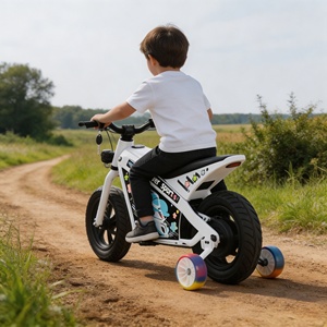 Motocicleta Eléctrica para Niños de 24 V y 380 W, Motocicleta Todoterreno Eléctrica de Alta Calidad con Ruedas de Entrenamiento, Freno de Seguridad, <span class=keywords><strong>Moto</strong></span> de Cross Eléctrica - Product Image 4