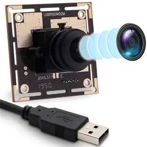 ELP كاميرا 5 ميجابيكسل L170 زاوية واسعة للعين السحرية كاميرا بـ usb OV5640 سائق حر وحدة كاميرا بمنفذ USB لتوت العليق بي