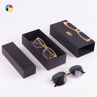 Boîte cadeau rigide en papier coulissante personnalisée, imprimée sur mesure, style minimaliste, pour accessoires de mode et lunettes