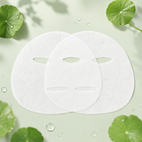 Masque facial en tissu non tissé Y176 biodégradable en fibres de soie de Centella Asiatica blanche, anti-inflammatoire et détoxifiant