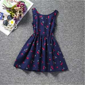 <b>Cherry</b> Pattern Girls <b>Dress</b> Sleeveless Kids Apparel Summer Baby Girl Clothes Boutique One Piece A-line <b>Dress</b> Hot Sale - Product Image 2