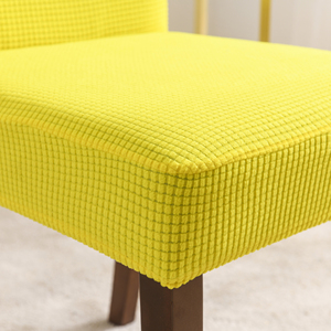 Housse de chaise extensible universelle, couleur unie, pour salle à manger, jaune, 1 pièce, moderne - Product Image 2