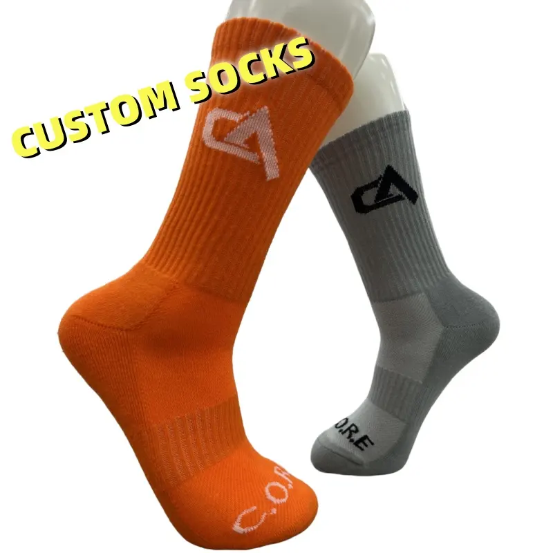 Factory Custom Socks Breathable Sock Custom Your Logo Towel Bottom Basketball Sports Men Socks