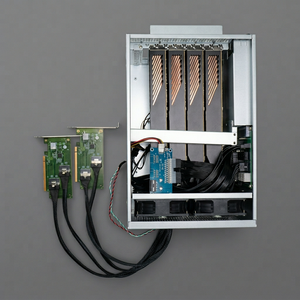 ฐานรองคอมพิวเตอร์แบบติดตั้งบนแร็ค PEX88096 4-GPU PCIe 4.0 แท่นขยายภายในเซิร์ฟเวอร์ GPU ประหยัดพลังงาน DDR4 - Product Image 1