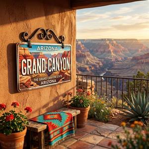 <span class=keywords><strong>Placa</strong></span> de Matrícula de Aluminio 3D Personalizada con Relieve, Parque Nacional de EE. UU., Gran Cañón de California, Yellowstone, Great Smoky, Decoración de Pared, Venta al por Mayor - Product Image 4