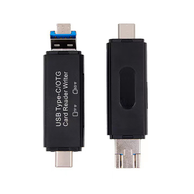5 in 1 Multifunction Usb 2.0 Type C Usb Micro Usb to TF/SD Memory Card Reader OTG Adapter Mobile Phone Accessories