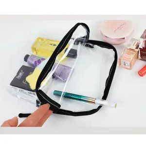 Stijlvolle Pvc Reisportemonnee Modieuze Transparante Pochette Compacte Doorzichtige Pvc Reistas Trendy Doorzichtige Vinyl Pochette Tas