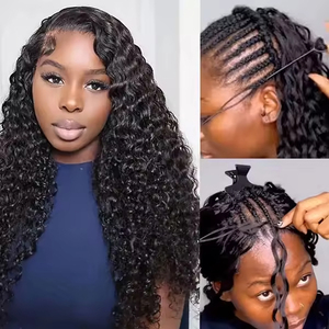 Nuove Extension di Capelli Umani Ricci Profondi con Anelli a Uncinetto, Allineamento della Cuticola, Capelli Brasiliani per Trecce - Product Image 6