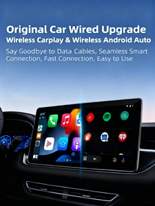 Adaptateur CarPlay sans fil USB A Dongle rectangulaire rond prenant en charge Apple CarPlay et Android Auto Adaptateur USB A vers USB C inclus - Product Image 6