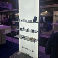 Stand de Exhibición Retroiluminado de 10x20 pies con Tela SEG y Mostrador para CES, NAB, Cosmoprof