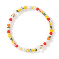 Ensemble de bracelets en cristal de couleur exotique faits à la main, ensemble de perles colorées mélangées