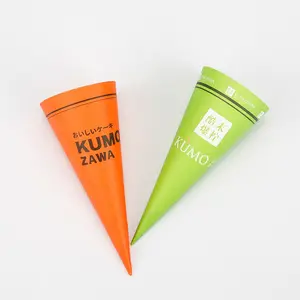 oem custom personal colorful printed paper wrapper cups ice cream cone packaging paper cone