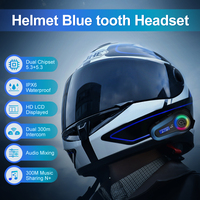 Casque talkie-walkie Q08 MAX, doté de la fonction de partage de musique, d'une portée de 300 mètres, d'un chipset double, de communication audio mixte pour moto