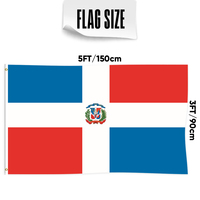 Personnalisable 3x5ft simple face drapeau de la République dominicaine Style fanion pour les bannières nationales et les drapeaux d'affichage imprimés sur commande