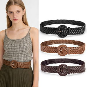 Nuevo Cinturón Trenzado de Cuero PU para Mujer, Cinturón Bohemio Versátil para Vestidos, Abrigos y Camisas Holgadas, Venta al Por Mayor - Product Image 1