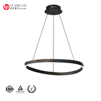 Lustre LED moderne contemporain, luminaire suspendu réglable, forme circulaire créative, salle à manger, aluminium + silicone, 3 ans