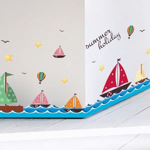 Creatività FAI DA TE Barca Mare Autoadesivi Della Parete Della Decorazione Per la Casa Casa Camera Dei Bambini Bambino Bagno Decorazione Del PVC Del Vinile Autoadesivo Su il Muro - Product Image 5