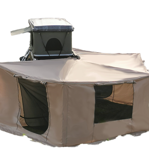 Auvent latéral de toit de voiture autoportant en aluminium 4x4, nouvelle version <span class=keywords><strong>2023</strong></span>, avec pare-soleil 270 degrés et ventilateur intégré, toutes saisons, fourni directement par l'usine - Product Image 1