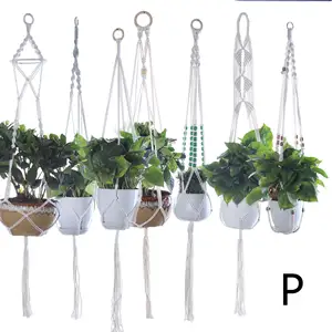 Suspension pour plantes en macramé, 1 pièce, bohème décoratif pour pots de fleurs, pour l'intérieur et l'extérieur, décoration de maison Boho, vente en gros