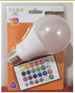 Ampoule LED RGB Colorée à Capteur Solaire 9W A60 Culot E27 Boîtier Plastique Température de Couleur à Changement Progressif Télécommande Boîte de Couleurs - Product Image 3