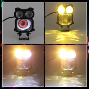 Luces <span class=keywords><strong>de</strong></span> Conducción Mini <span class=keywords><strong>de</strong></span> Doble Color Blanco y Amarillo Devil Eyes, Luz Antiniebla para Motocicleta <span class=keywords><strong>de</strong></span> 50w, Foco <span class=keywords><strong>de</strong></span> 12v para Motocicleta - Product Image 3