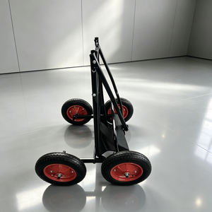 Chariot de transport pliable 4 roues, capacité 200 kg, <span class=keywords><strong>remorque</strong></span> vélo 2-en-1, chariot utilitaire robuste 440 lbs pour le transport de gibier, OEM - Product Image 2