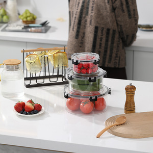 Tùy chỉnh giá rẻ nhất lớn hộp đựng thức ăn có nắp đậy bữa ăn Prep <span class=keywords><strong>container</strong></span> kín đựng thức ăn nhà bếp 3 cái lưu trữ <span class=keywords><strong>container</strong></span> <span class=keywords><strong>Set</strong></span> - Product Image 6