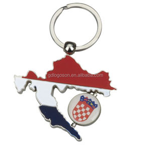 Hediyelik eşya Hrvatska hırvatistan yunus özel Metal fırıldak anahtar zincirleri hırvatistan anahtarlıklar - Product Image 4