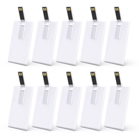 Clé USB Carte de Crédit USB 3.0, 4 Go 8 Go 16 Go 32 Go 64 Go 128 Go, Clé USB Portable en Forme de Carte pour Téléphone, Voiture, Téléviseur