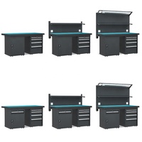 Banc de travail de garage de stockage d'armoire à outils en métal