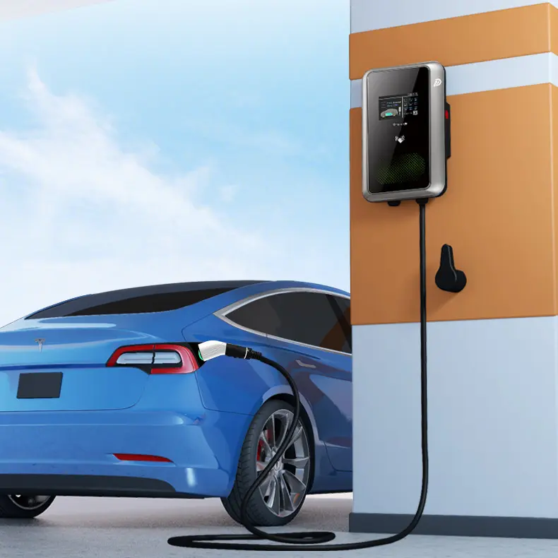 RUIVANDA Home Smart Electric Vehicle ev Charger 30Amp, 230V, Station de recharge de voiture intérieure/extérieure avec Wi-Fi et Bluetooth