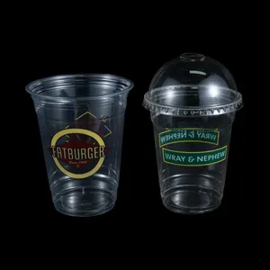 Gobelet Jetable Biodégradable et Compostable à 100% pour Boissons Froides – Plastique Transparent PLA PET PP – <span class=keywords><strong>Tasse</strong></span> à <span class=keywords><strong>Café</strong></span> Claire en PLA et PET - Product Image 4