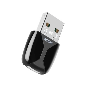 Transmisor receptor <span class=keywords><strong>WiFi</strong></span> externo USB de escritorio de doble frecuencia 2,4G/5G 650M tarjeta de red inalámbrica sin controlador plástico hecho - Product Image 1
