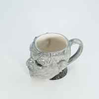 Tasse 3D Fantaisie en Dolomite Peinte à la Main - Tasse Sculptée Personnalisée Frost Lord avec Texture Glaciale