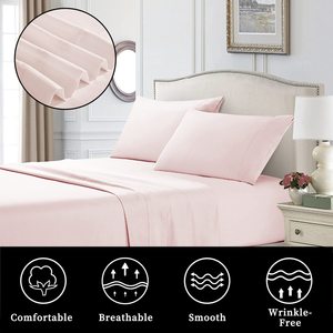 Bộ Ga Trải Giường-Bộ 4 Món, Gồm 1 Khăn Trải Giường, 1 Khăn Trải Giường Và 2 Vỏ Gối, Ga Trải Giường Sang Trọng & Vỏ Gối Có Túi Sâu - Product Image 6