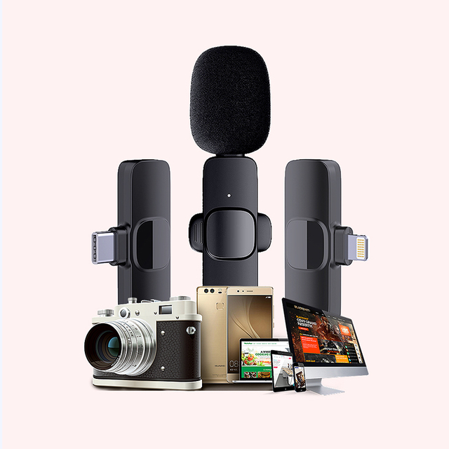 Professional Portable Recording Mini Wireless Microphone Live Stream Vocal Smartphone Mobile Phone Smart