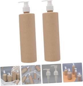 Emballage cosmétique de luxe écologique 100 250 300 400 ml Contenant en amidon de maïs et paille de blé Biodégradable Bouteille de shampoing - Product Image 5