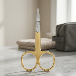 Ciseaux de Précision Professionnels ASAP en Acier Inoxydable de 3,5 Pouces pour Sourcils, Cuticules et Ongles, Poignée en Acier pour Droitiers - Product Image 1