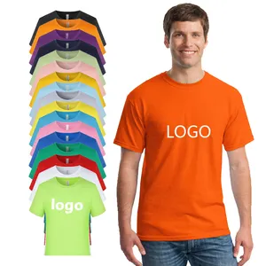 Magliette personalizzate regalo di promozione in poliestere 100% vuoto da uomo all'ingrosso di alta qualità plus size Logo stampato Camiseta Plain