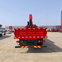 FAW 8x4 camion à benne basculante monté grue articulée 14 tonnes prix du camion grue à flèche télescopique