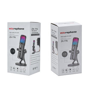 ไมโครโฟนคอนเดนเซอร์ USB เดสก์ท็อปรุ่นภาษาอังกฤษ RGB Zx-776ปลั๊กแอนด์เพลย์สำหรับใช้ในสตูดิโอสำหรับคอมพิวเตอร์ - Product Image 2