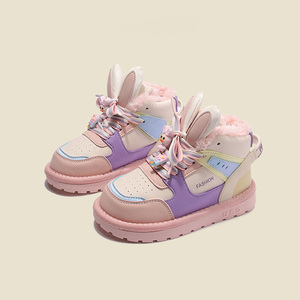 Automne <span class=keywords><strong>hiver</strong></span> nouveau style bottes de neige pour enfants garçons polaire chaussures décontractées filles chaussures chaudes - Product Image 2