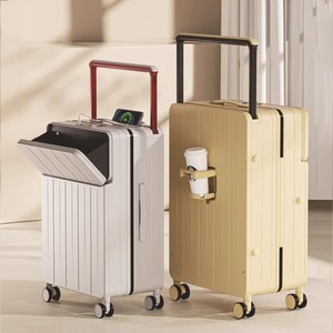 Multifunzione anteriore aperto vano bagagli per Laptop bagaglio a mano borse da viaggio con portabicchieri USB caricabatteria <span class=keywords><strong>valigia</strong></span> Trolley - Product Image 3