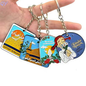 QY <b>Metal</b> <b>Key</b> <b>Chain</b> Custom Enamel Travel Souvenir Keyring City Landmark Pendant Gift bag charm - Product Image 3
