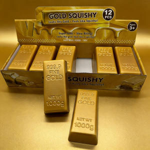 2026 New Gold Squishy Toys Soft PU Foam Squeeze Gold Bar <b>Fidget</b> Toy for Kids Sensory Party Favors - Product Image 5