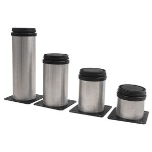 फर्नीचर सोफे पैर स्टेनलेस कैबिनेट समर्थन पैर 50*80mm ट्यूब शैली क्रोम मढ़वाया समायोज्य ऊंचाई सोफे सामान ट्यूब पैर - Product Image 2